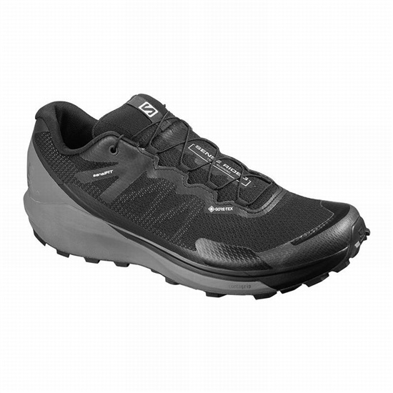 Salomon SENSE RIDE 3 GTX INVIS. FIT Trailove Bezecke Tenisky Panske Čierne | 89471PHDY