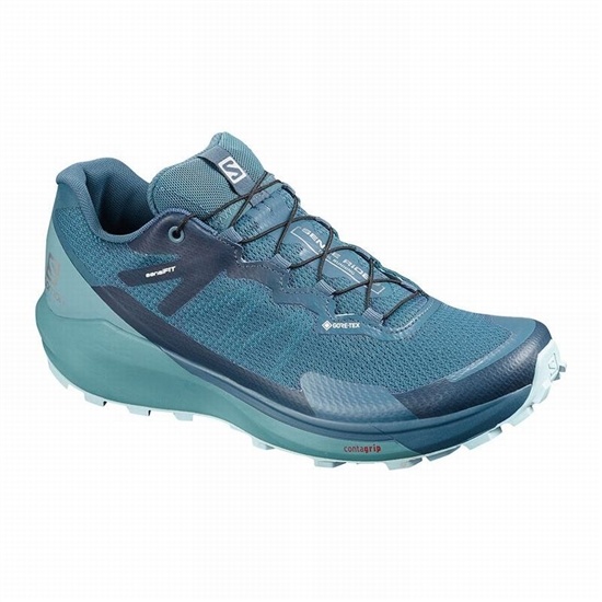 Salomon SENSE RIDE 3 GTX INVIS. FIT W Trailove Bezecke Tenisky Damske Tyrkysové / Modre | 29167BFMT