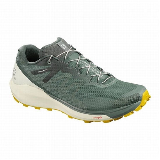 Salomon SENSE RIDE 3 Trailove Bezecke Tenisky Panske Olivovo Zelená | 17895TNDF
