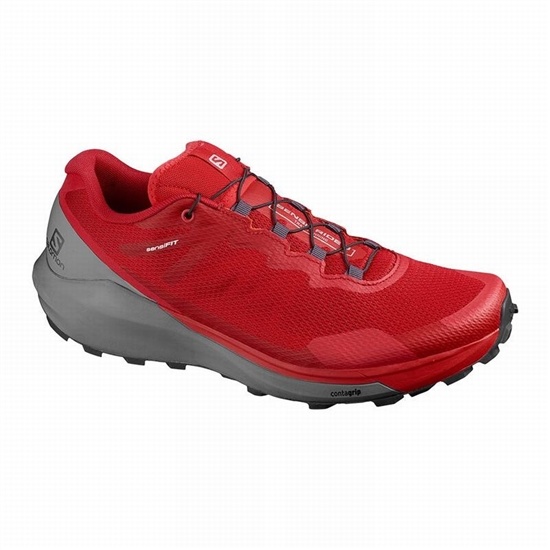 Salomon SENSE RIDE 3 Trailove Bezecke Tenisky Panske Červené | 29517ZGYW
