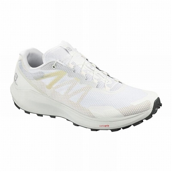 Salomon SENSE RIDE 3 Trailove Bezecke Tenisky Panske Biele | 57960ISDY