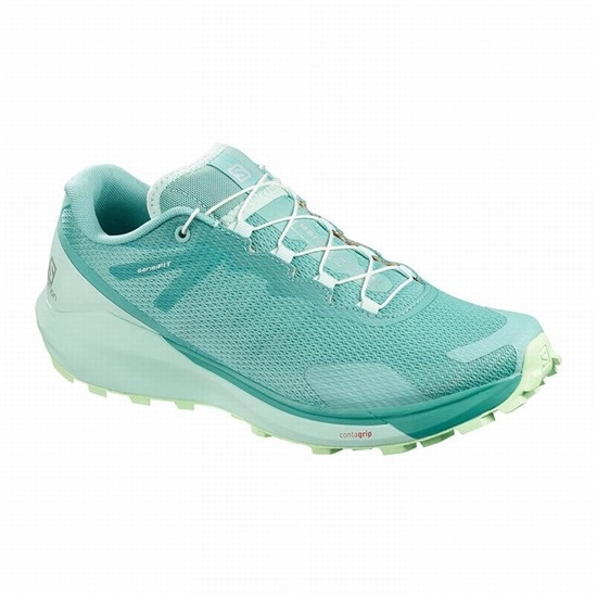 Salomon SENSE RIDE 3 W Trailove Bezecke Tenisky Damske Tyrkysové / Zelene | 19605BRTE