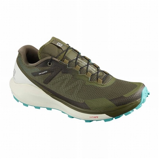 Salomon SENSE RIDE 3 W Trailove Bezecke Tenisky Damske Olivovo Zelená | 31029DHGP