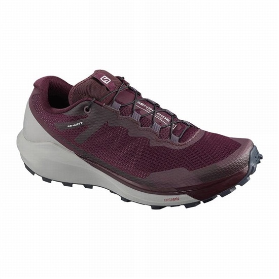 Salomon SENSE RIDE 3 W Trailove Bezecke Tenisky Damske Bordove / Koralove | 81974AGKI