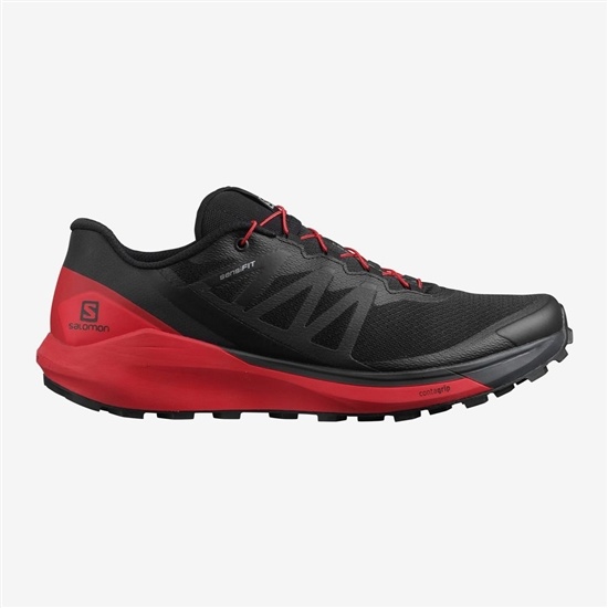 Salomon SENSE RIDE 4 Trailove Bezecke Tenisky Panske Čierne / Červené | 05314CEPL