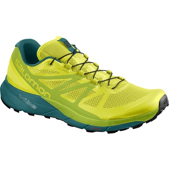 Salomon SENSE RIDE Trailove Bezecke Tenisky Panske Žlté / Zelene | 39178MTKR