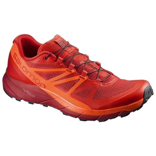 Salomon SENSE RIDE Trailove Bezecke Tenisky Panske Tmavo Červené / Oranžové | 85192ZGYA