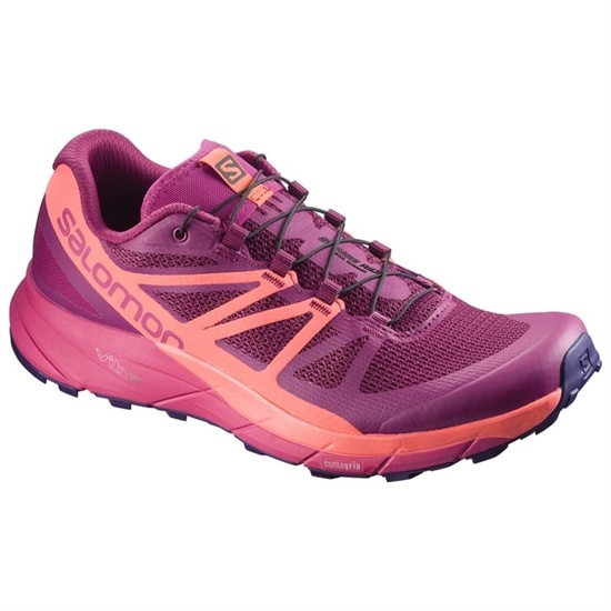 Salomon SENSE RIDE W Trailove Bezecke Tenisky Damske Nachový / Oranžové | 06157OSZB