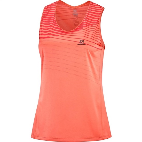 Salomon SENSE W Tricko Damske Orangered | 87914PEJQ