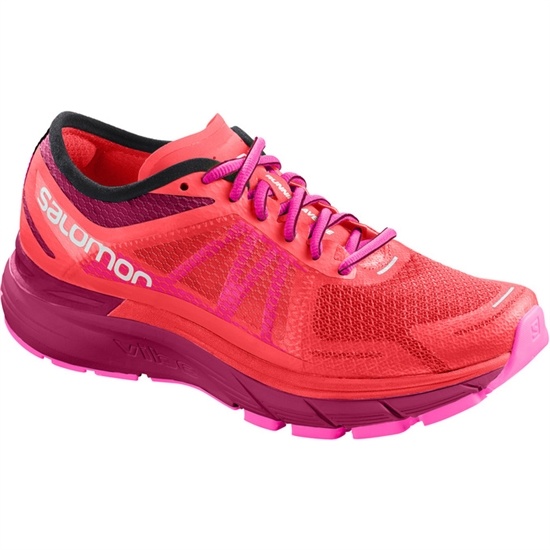 Salomon SONIC RA MAX W Bezecke Topanky Damske Červené / Čierne | 41093OBLR