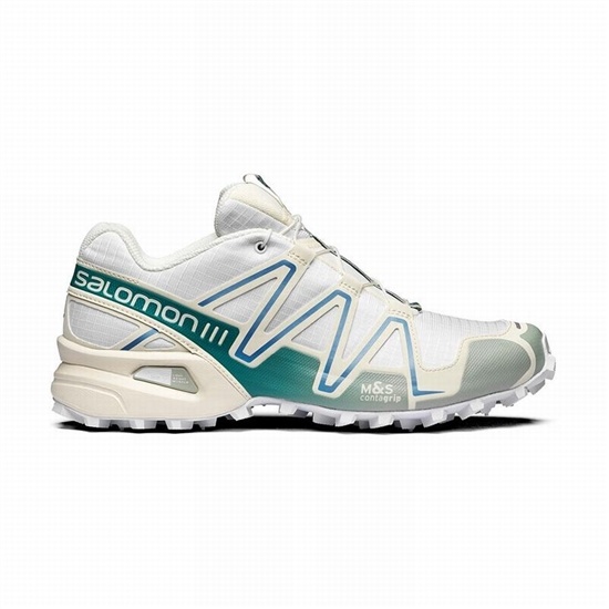Salomon SPEEDCROSS 3 Trailove Bezecke Tenisky Panske Biele / Svetlo Tyrkysové | 20943NTOK
