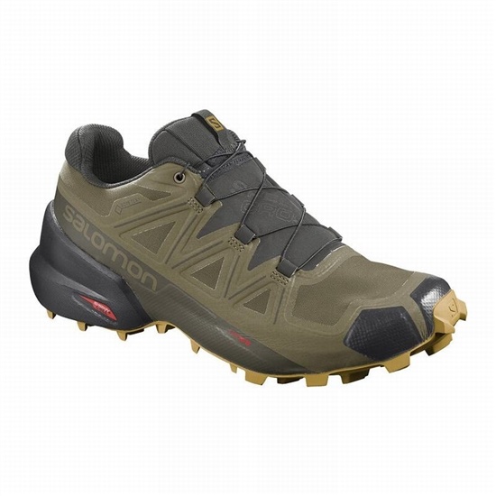 Salomon SPEEDCROSS 5 GORE-TEX Trailove Bezecke Tenisky Panske Olivovo Zelená | 19546DVRM