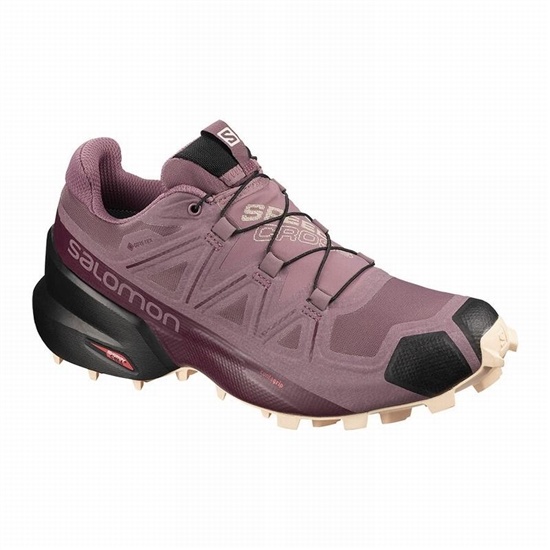 Salomon SPEEDCROSS 5 GORE-TEX Trailove Bezecke Tenisky Damske Bordove / Čierne | 72491TSJI
