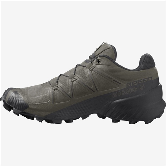 Salomon SPEEDCROSS 5 WIDE Trailove Bezecke Tenisky Panske Armygreen | 58396PUJV