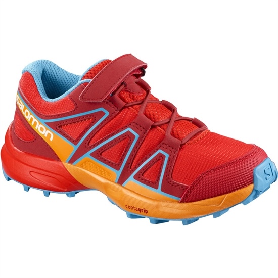 Salomon SPEEDCROSS BUNGEE K Trailove Bezecke Tenisky Detske Červené / Oranžové | 93860BDGA