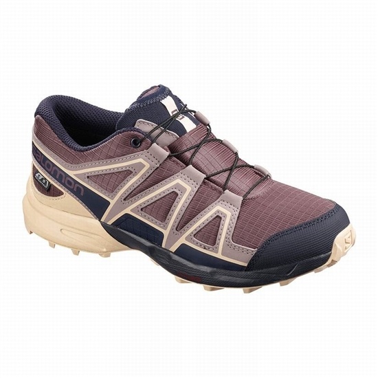 Salomon SPEEDCROSS CLIMASALOMON WATERPROOF Trailove Bezecke Tenisky Detske Bordove / Modre | 07639AO