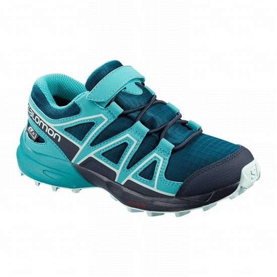 Salomon SPEEDCROSS CLIMASALOMON WATERPROOF Trailove Bezecke Tenisky Detske Modre | 39524GIHW