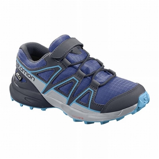 Salomon SPEEDCROSS CLIMASALOMON WATERPROOF Trailove Bezecke Tenisky Detske Námornícka Modrá / Modre