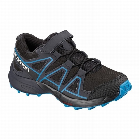 Salomon SPEEDCROSS Trailove Bezecke Tenisky Detske Čierne / Tmavo Siva | 08163ELUQ