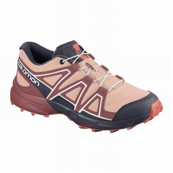 Salomon SPEEDCROSS Trailove Bezecke Tenisky Detske Bordove / Koralove | 60975ALXS
