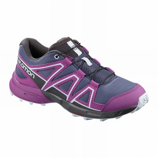 Salomon SPEEDCROSS Trailove Bezecke Tenisky Detske Modre / Nachový | 87651PHKV