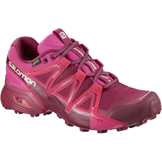 Salomon SPEEDCROSS VARIO 2 GTX W Trailove Bezecke Tenisky Damske Tmavo Červené | 07489CTKX