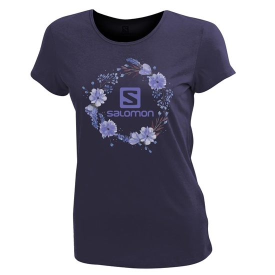 Salomon SPRING SS G Tricko Detske Námornícka Modrá | 83269LAYC