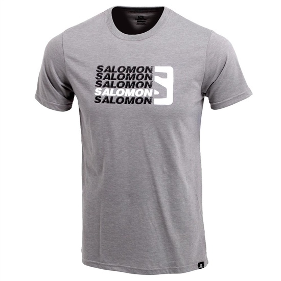 Salomon STANDOUT SS M Tricko Panske Siva | 40632YFVW