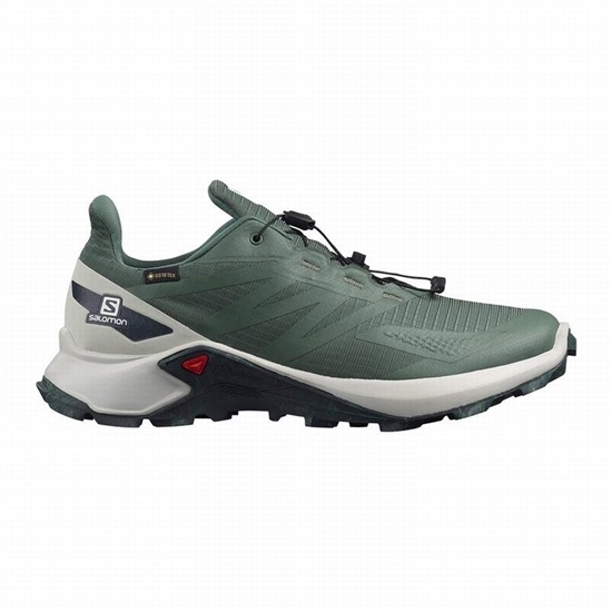 Salomon SUPERCROSS BLAST GTX Trailove Bezecke Tenisky Panske Zelene | 16930BVMQ