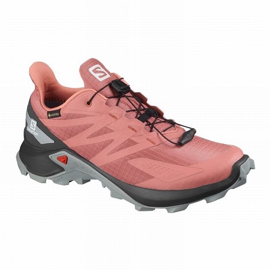 Salomon SUPERCROSS BLAST GTX W Trailove Bezecke Tenisky Damske Tmavo Červené | 56270BJFP