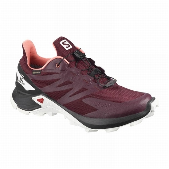 Salomon SUPERCROSS BLAST GTX W Trailove Bezecke Tenisky Damske Bordove / Čierne | 93470AOYP