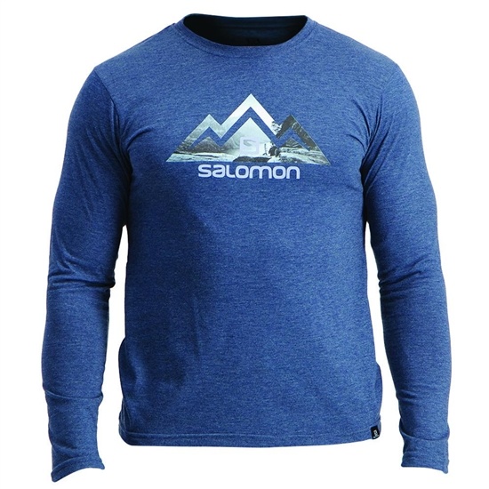 Salomon TIP TOE LS M Tricko Panske Tmavo | 36427PRTN
