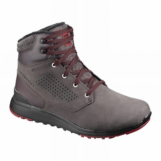 Salomon UTILITY CLIMASALOMON WATERPROOF Zimne Topanky Panske Čokoláda / Čierne | 47310EZLC