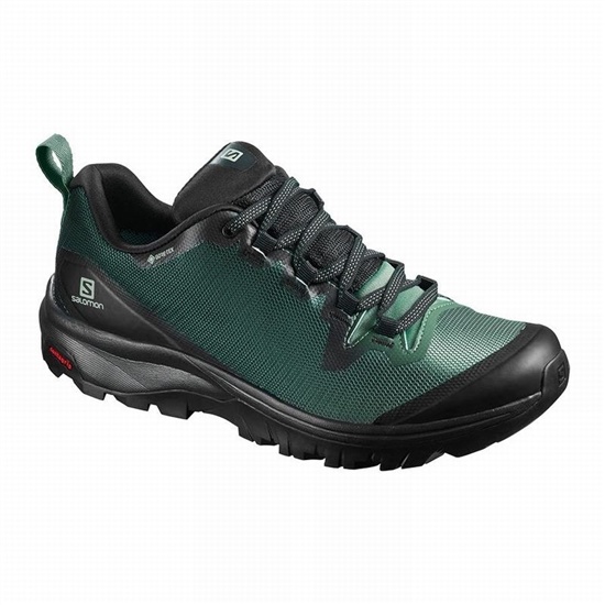 Salomon VAYA GORE-TEX Turisticke Topanky Damske Čierne / Zelene | 64253NUXG