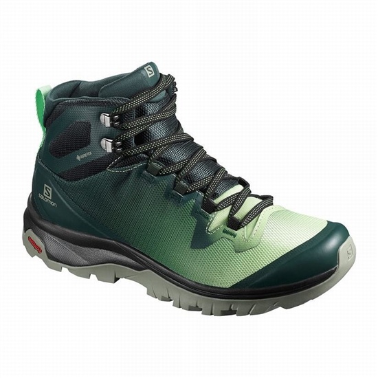 Salomon VAYA MID GORE-TEX Turisticke Topanky Damske Zelene / Siva | 93567DINS