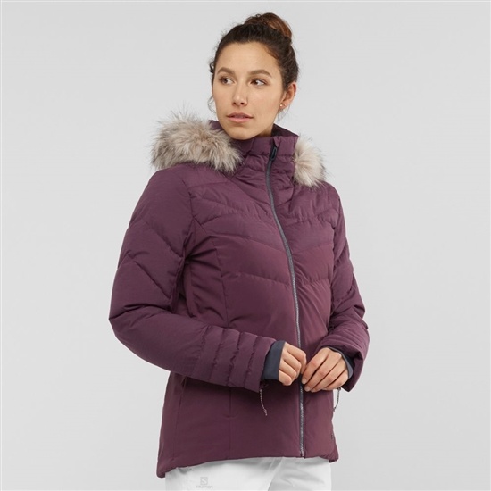 Salomon WARM AMBITION W Ski Bundy Damske Bordove | 90467BIEW