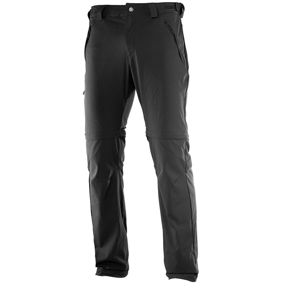 Salomon WAYFARER STRAIGHT ZIP M Nohavice Panske Čierne | 04629SZBJ