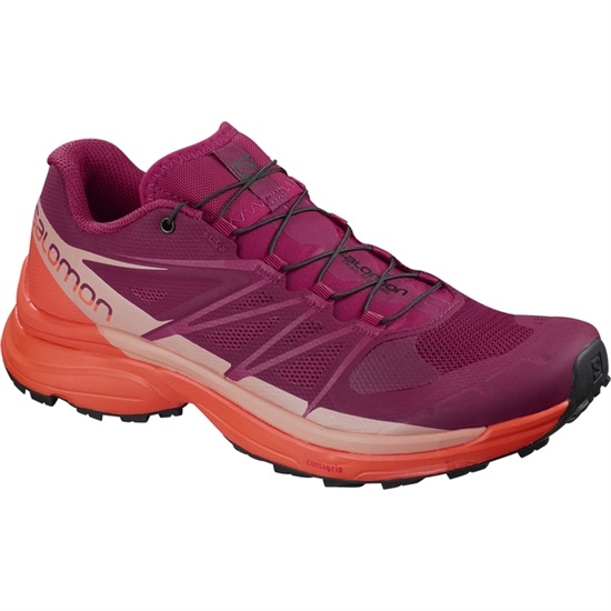 Salomon WINGS PRO 3 W Trailove Bezecke Tenisky Damske Nachový / Oranžové | 37586UXIF