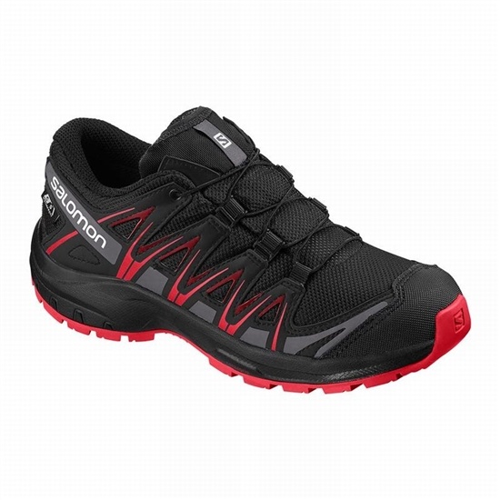 Salomon XA PRO 3D CLIMASALOMON WATERPROOF Turisticke Topanky Detske Čierne | 74125QDKF