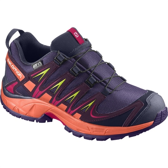 Salomon XA PRO 3D CSWP K Trailove Bezecke Tenisky Detske Nachový / Oranžové | 17509KJNF