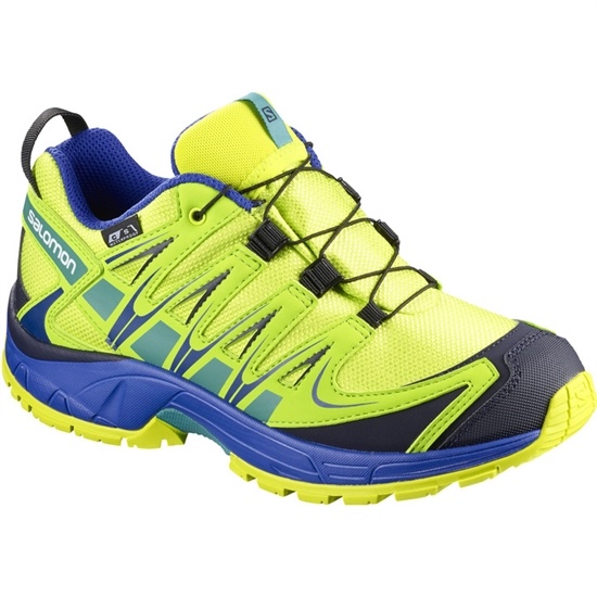 Salomon XA PRO 3D CSWP K Trailove Bezecke Tenisky Detske Žlté / Modre | 28167MBED