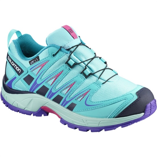 Salomon XA PRO 3D CSWP K Trailove Bezecke Tenisky Detske Tyrkysové | 64912LPBU