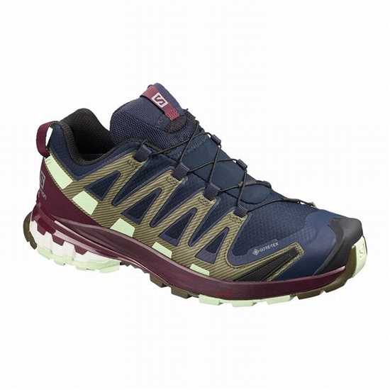 Salomon XA PRO 3D V8 GORE-TEX Trailove Bezecke Tenisky Damske Námornícka Modrá / Bordove | 76394ARYE