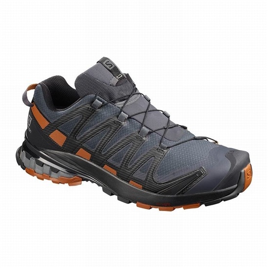 Salomon XA PRO 3D V8 GORE-TEX WIDE Turisticke Topanky Panske Tmavo Modre / Čierne | 72948PZYX
