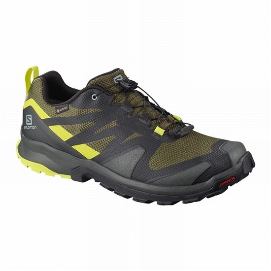 Salomon XA ROGG GTX Trailove Bezecke Tenisky Panske Olivovo Zelená / Svetlo Žlté | 42908YDIV