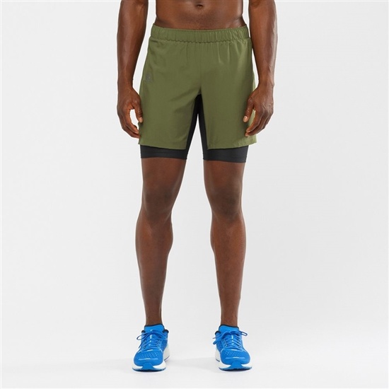 Salomon XA TWINSKIN Sortky Panske Olivovo Zelená | 80273IFPY