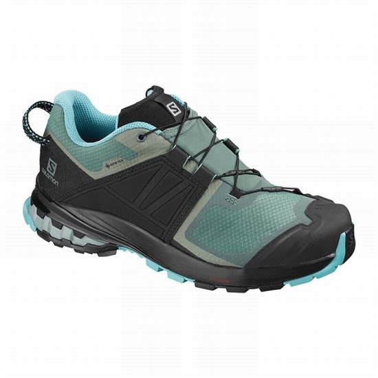 Salomon XA WILD GORE-TEX Trailove Bezecke Tenisky Damske Zelene / Čierne | 73196ZQPM