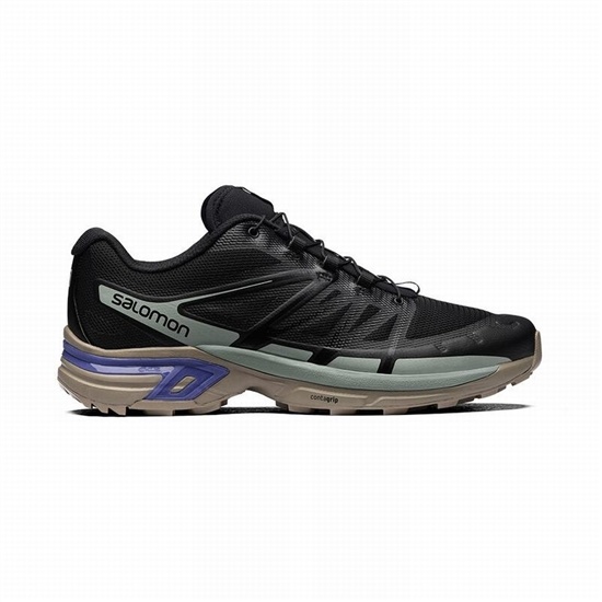 Salomon XT-WINGS 2 Trailove Bezecke Tenisky Panske Čierne / Svetlo Tyrkysové | 05749XQTO