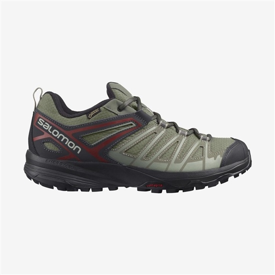Salomon X CREST GORE-TEX Turisticke Topanky Panske Olivovo Zelená Zelene | 70196VFJP