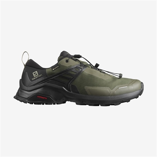 Salomon X RAISE GORE-TEX Turisticke Topanky Panske Olivovo Zelená Zelene | 53187HIFO